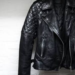 All Saints Walker Leather Jacket Size 6
